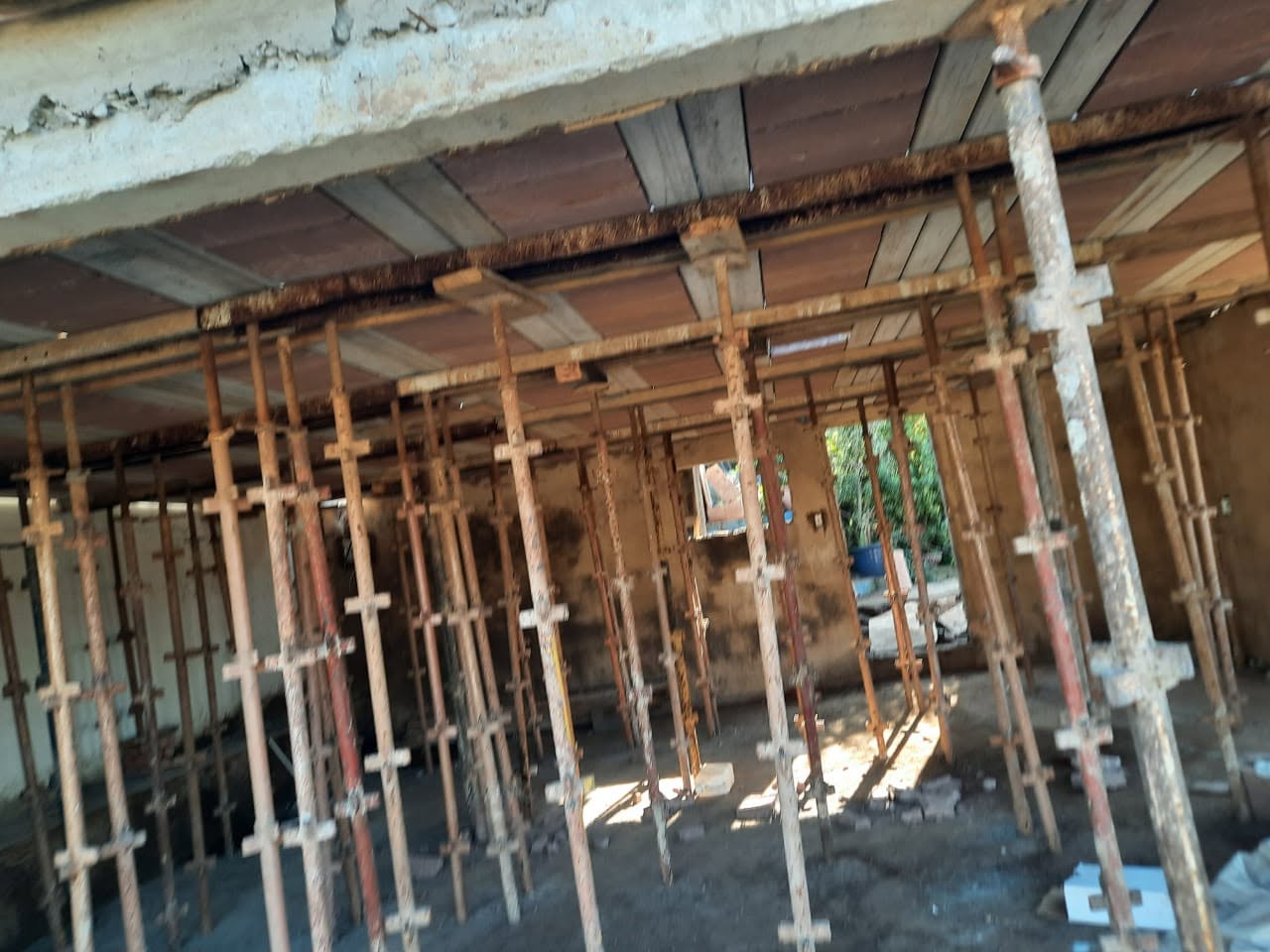 Reinforced concrete structure under construction